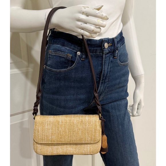 Etienne Aigner Vintage Paper Straw Mini Shoulder Bag Handbag Purse Pochette - Picture 2 of 9